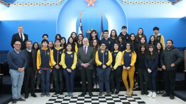Estudiantes del Colegio Concepción Chillán visitan Gran Logia de Chile