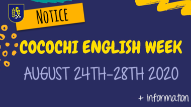 COCOCHI ENGLISH WEEK