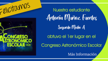 Estudiante de nuestro colegio obtiene el 1er lugar en Congreso Astronómico Escolar