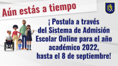 Admisión Escolar Online, año académico 2022